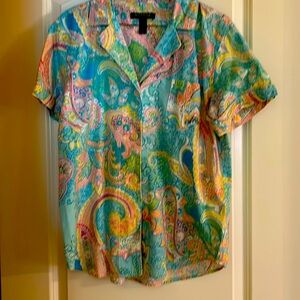 Vintage Ralph Lauren size Large Women‘s Paisley Shirt